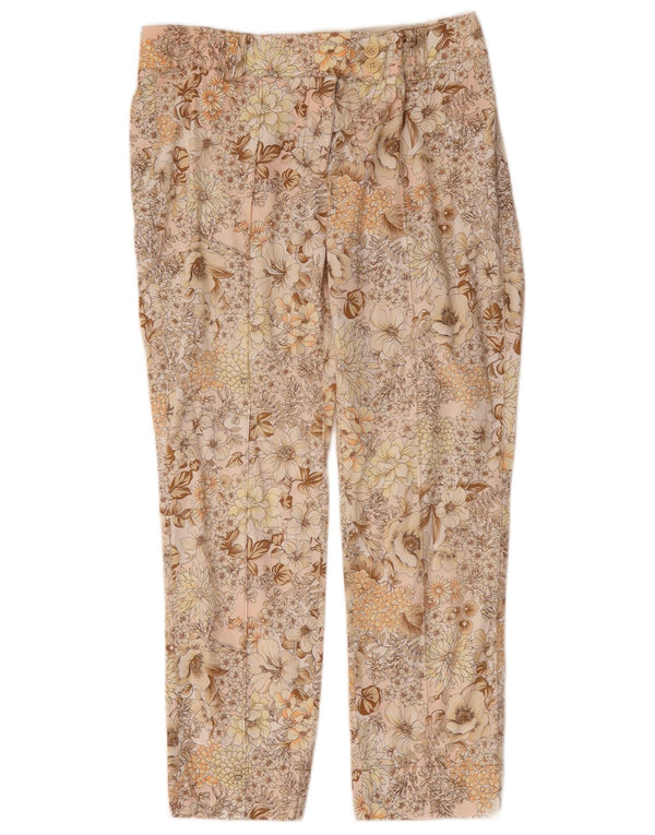Pantaloni cropped da donna Conte of Florence IT 42 medio W30 L25 rosa floreale