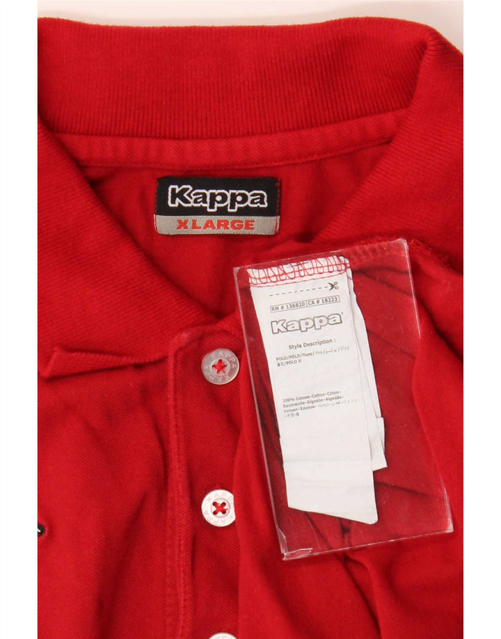 Polo Kappa Uomo XL Rosso Cotone