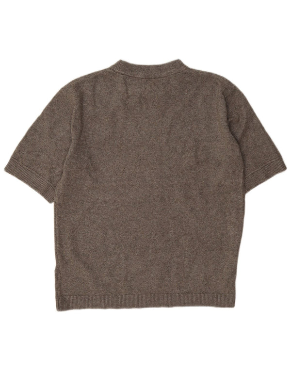 Maglione maglione girocollo a maniche corte da donna Marks & Spencer UK 6 XS Grigio