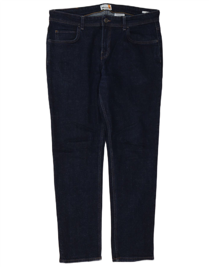 Jeans dritti da uomo TIMBERLAND W36 L32 cotone blu navy
