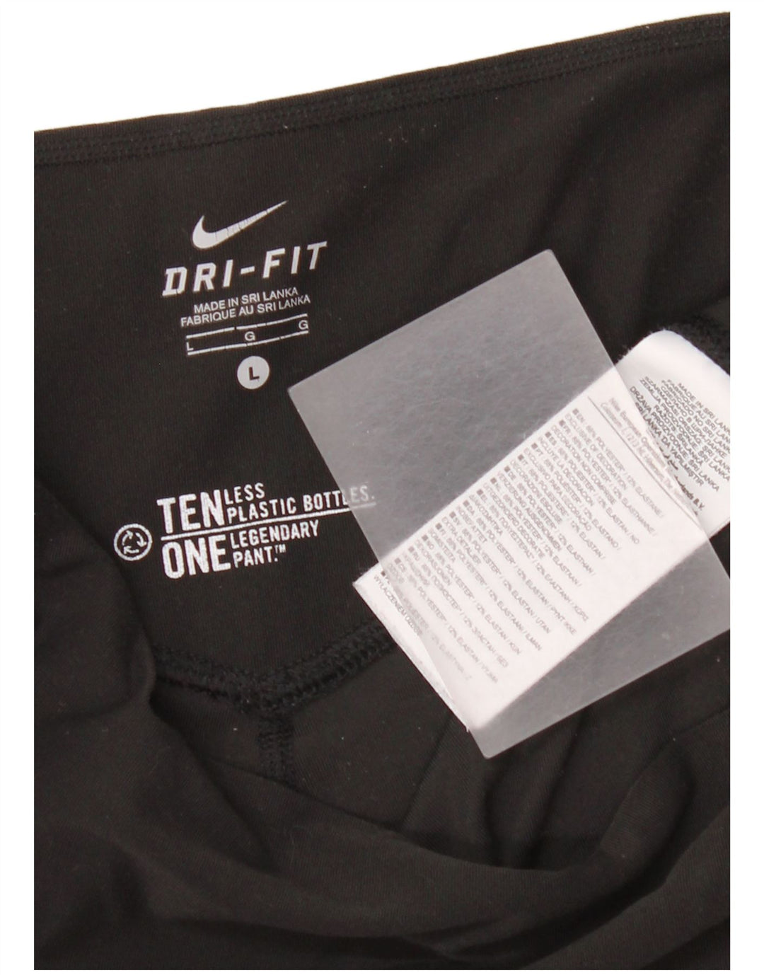 Leggings Nike Dri Fit da donna UK 16 Large Nero Poliestere