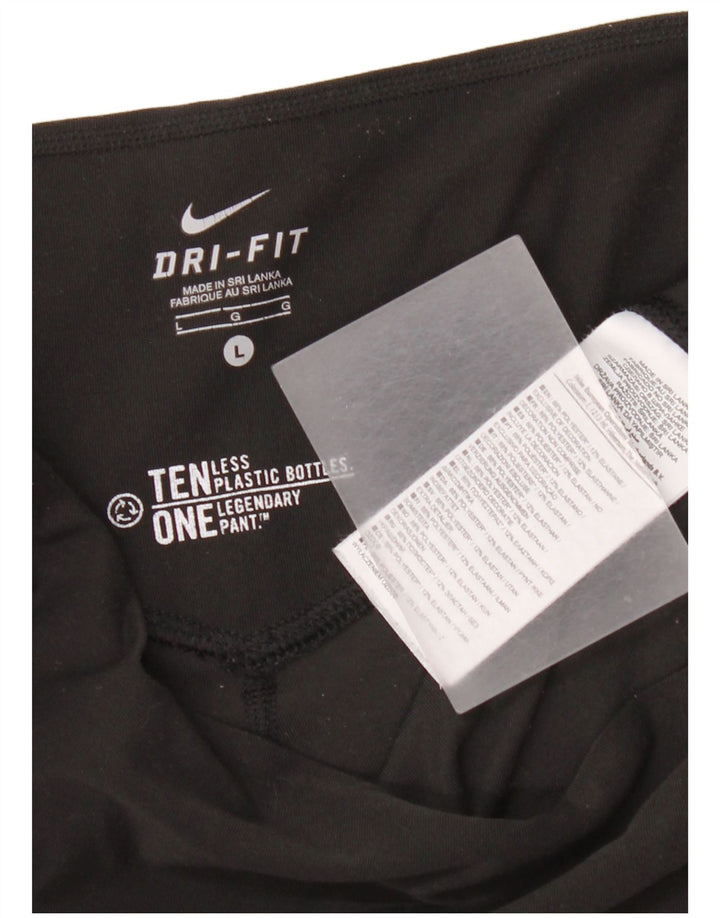 Leggings Nike Dri Fit da donna UK 16 Large Nero Poliestere
