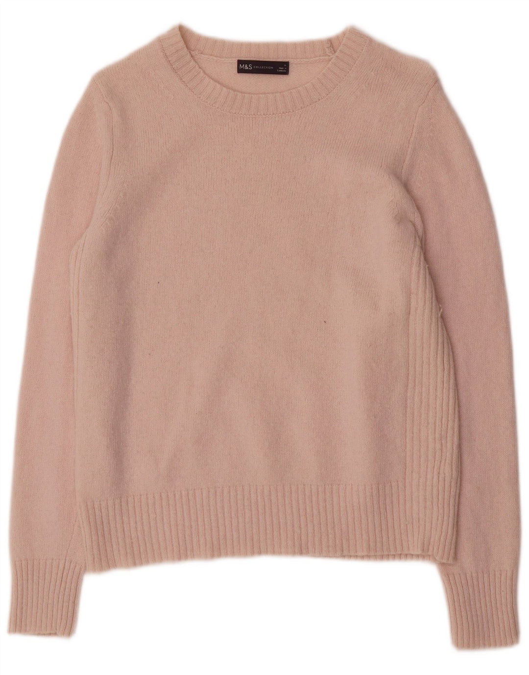 Maglione maglione con scollo a barca da donna Marks & Spencer UK 14 Lana rosa medio