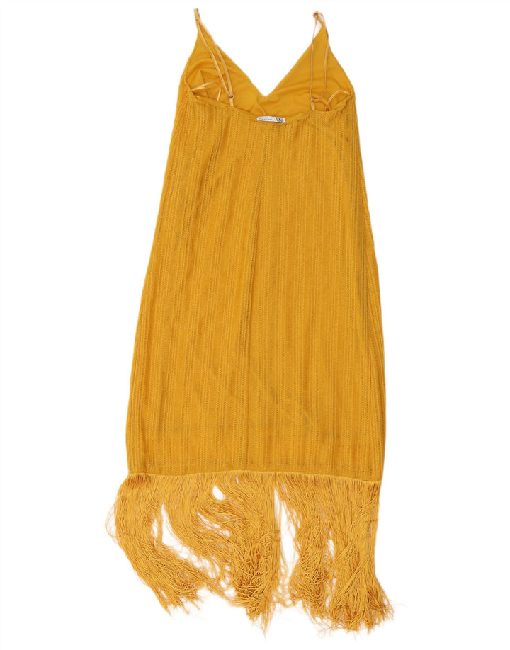 Abito Charleston Zara da donna UK 10 piccolo giallo