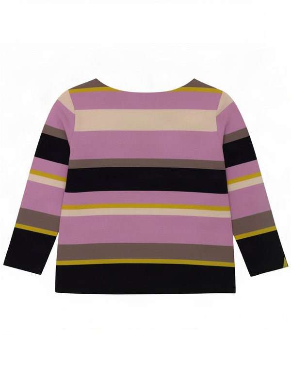 Top da donna manica 3/4 White Stuff UK 12 medio a righe multicolore