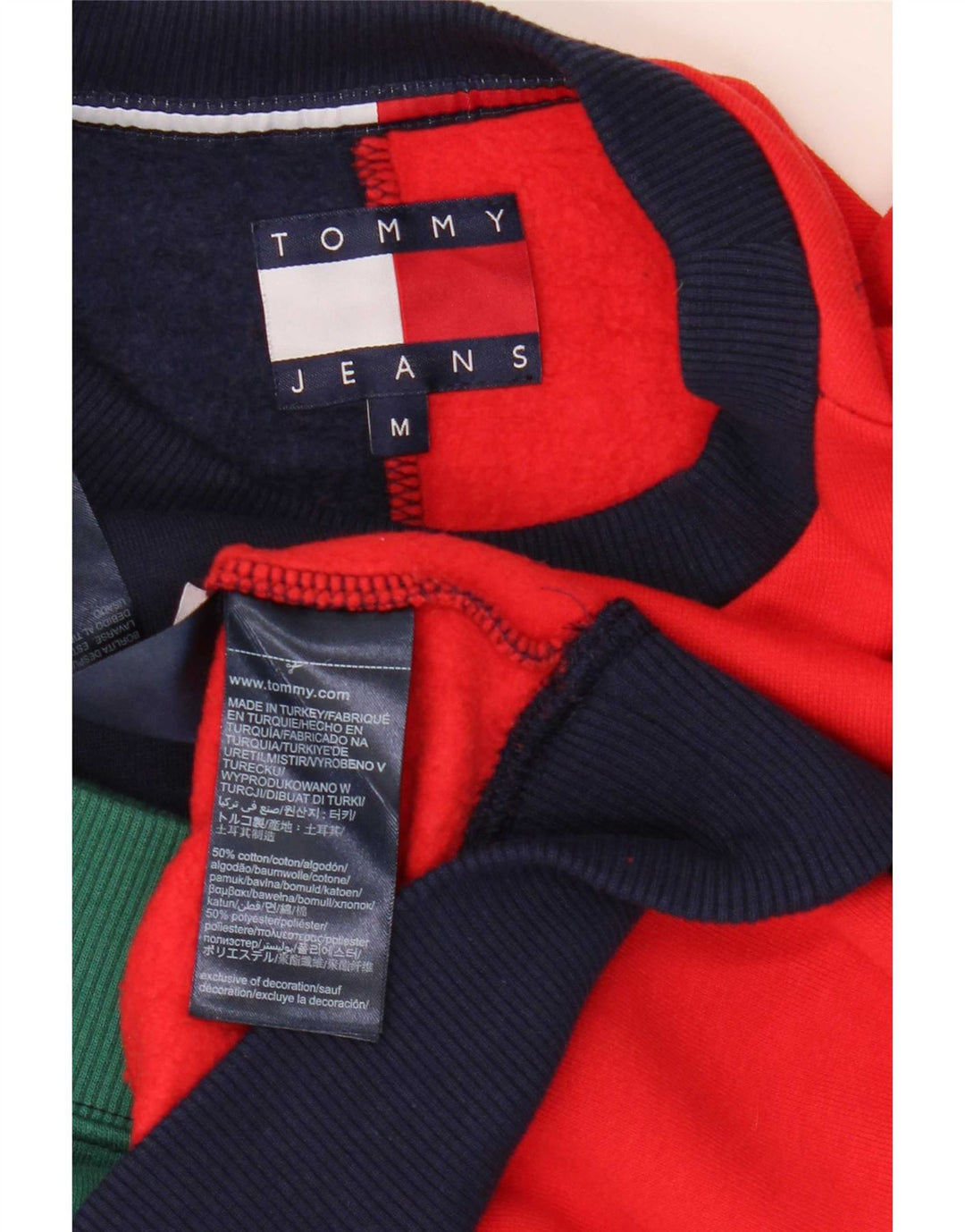 Tommy Hilfiger Uomo Felpa Maglione Medium Multicolor Colourblock