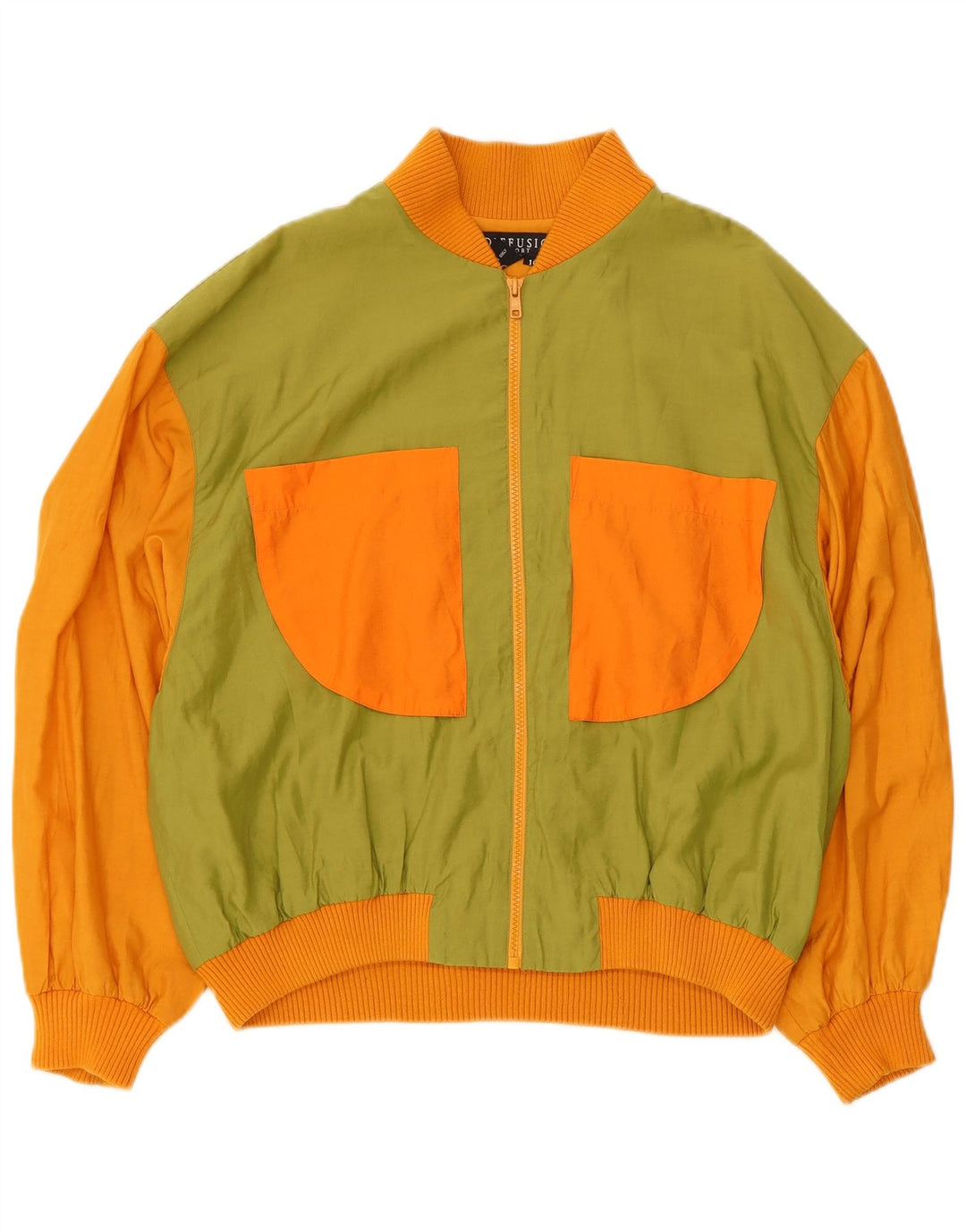 Giubbotto bomber grafico da donna I.B Diffusion US 10 Large Green Colourblock