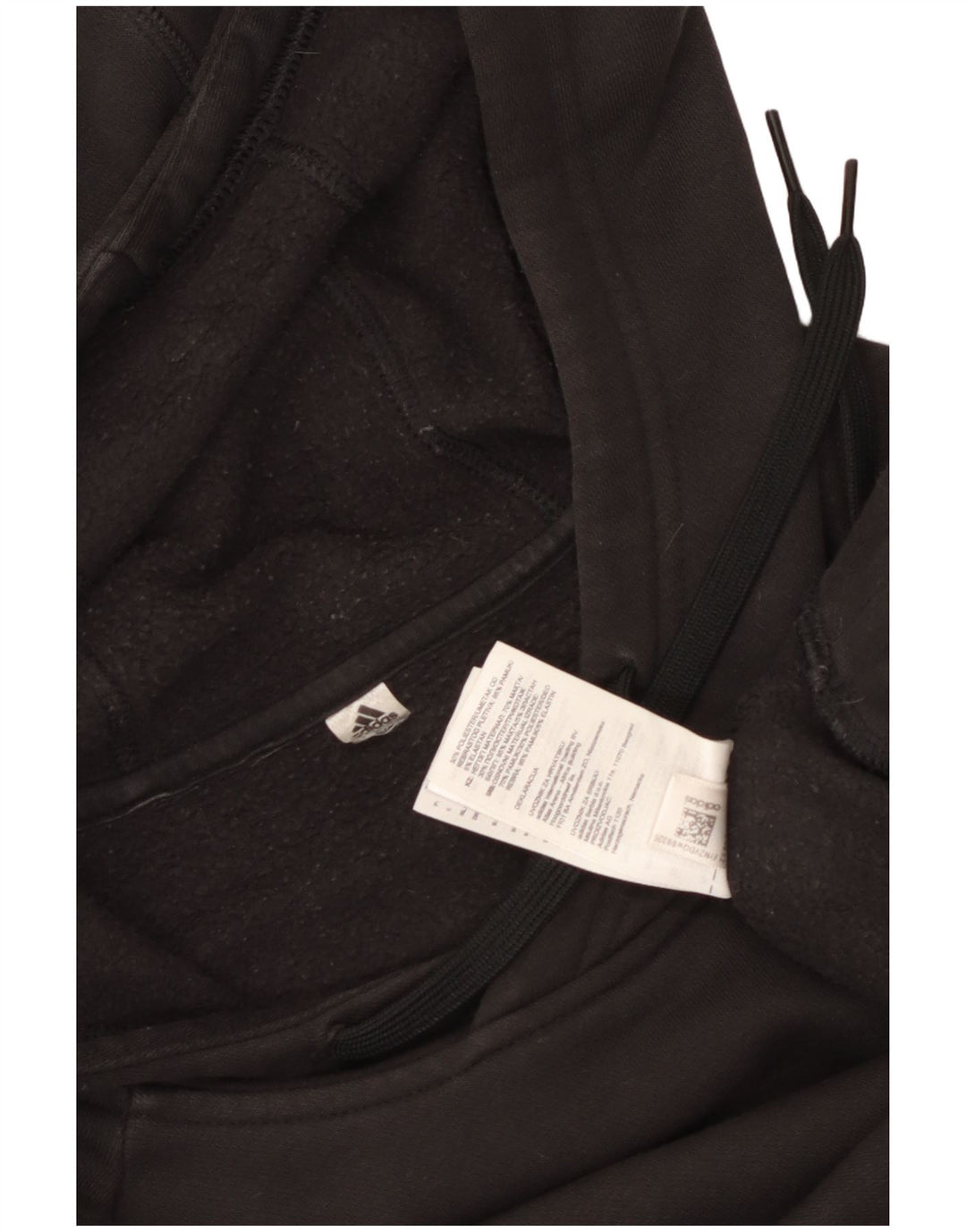 Felpa con cappuccio da uomo Adidas media in cotone nero