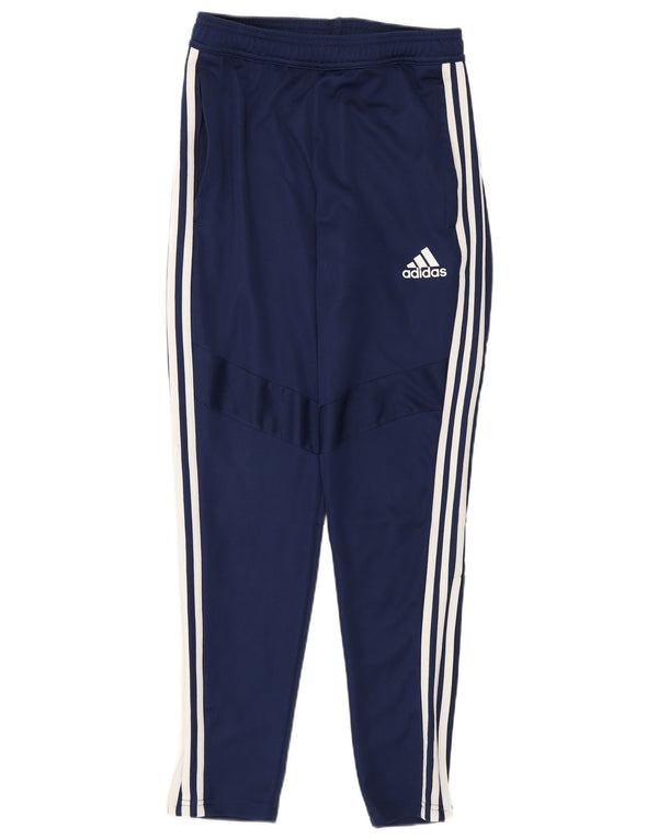 Pantaloni da tuta Adidas da uomo piccoli sportivi in poliestere blu navy