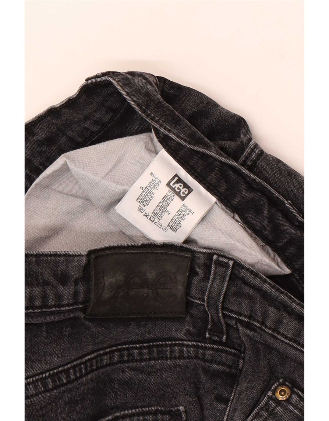 Jeans dritti da uomo Lee Brooklyn W36 L36 cotone nero