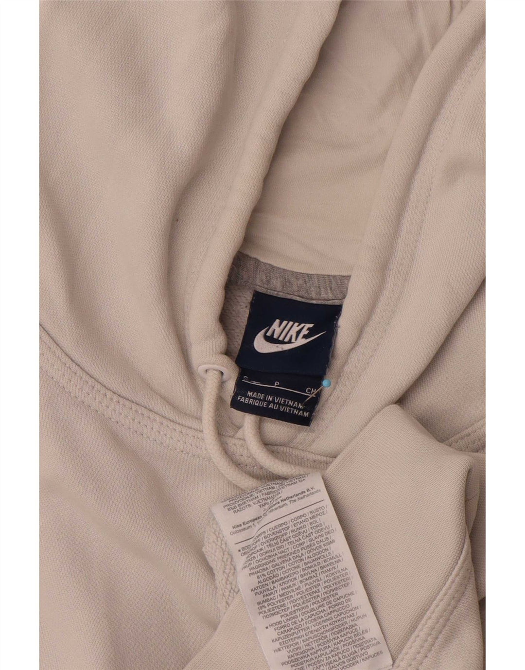 Felpa con cappuccio da uomo Nike Small in cotone grigio