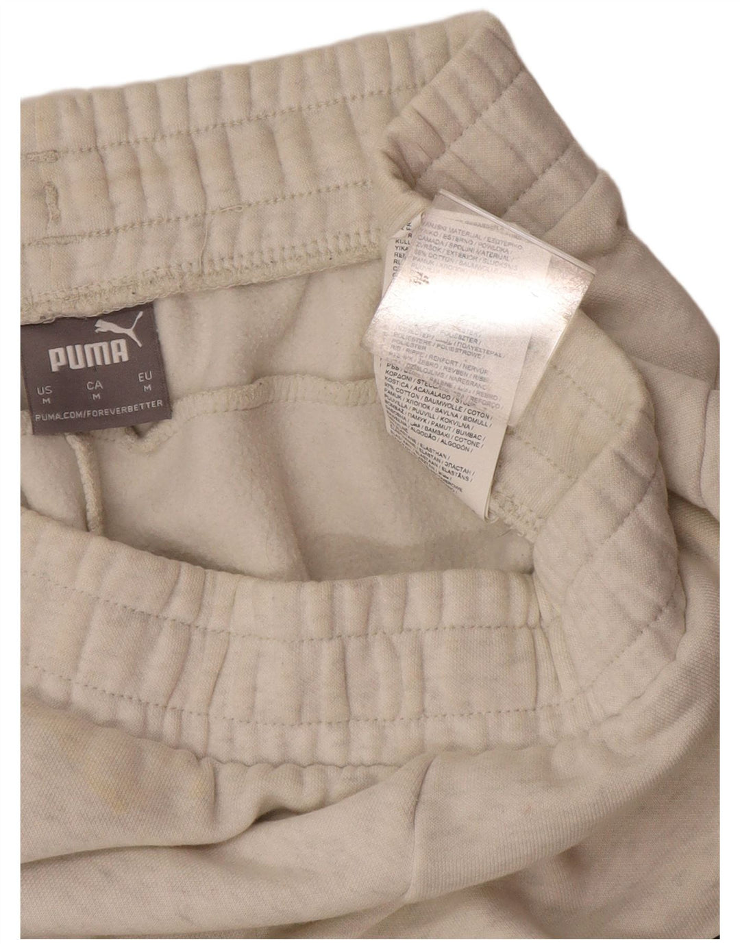 Pantaloni da tuta da uomo Puma Joggers in cotone bianco medio