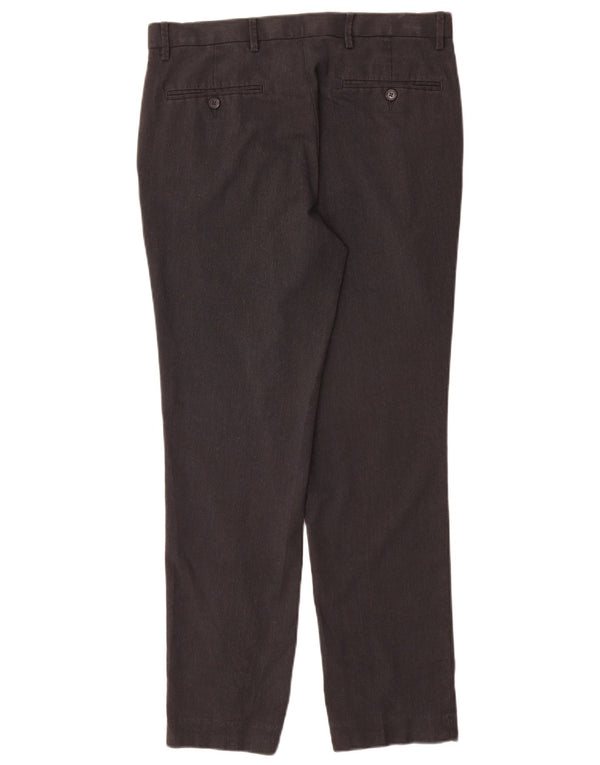 Pantaloni da abito slim da uomo Marks & Spencer W32 L31 Poliestere grigio