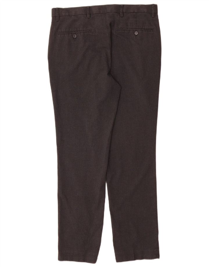 Pantaloni da abito slim da uomo Marks & Spencer W32 L31 Poliestere grigio