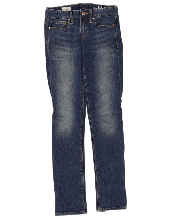 Gap Womens Straight Jeans W24 L31 Blue Cotton