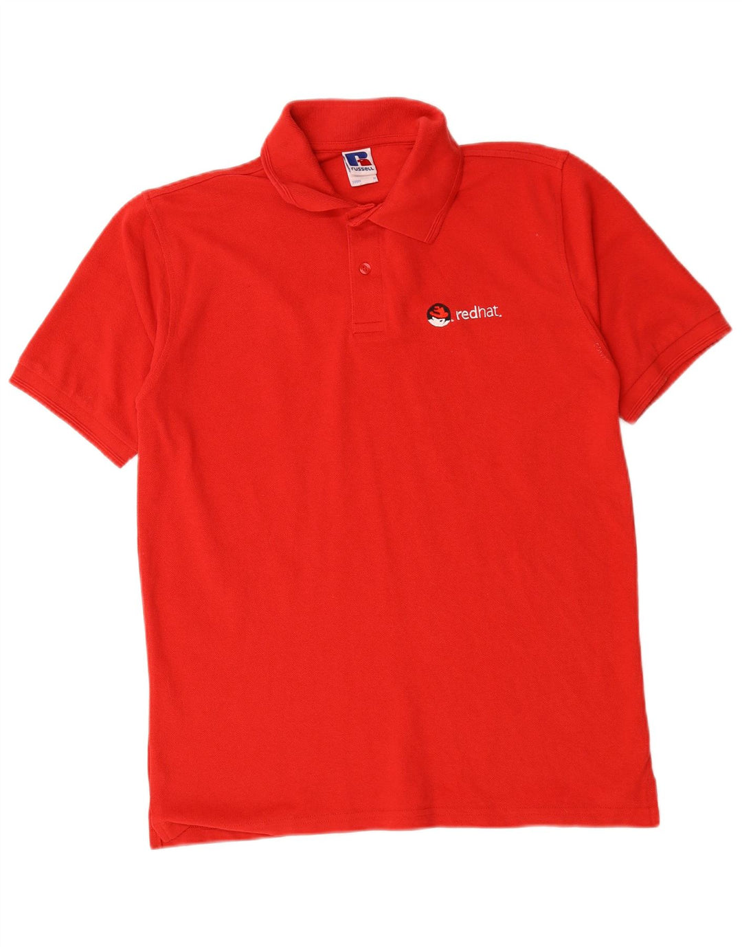 Polo grafica da uomo Russell Athletic in cotone rosso medio