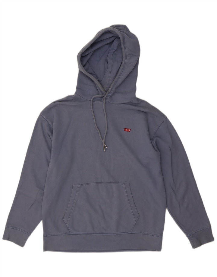 Maglione con cappuccio da uomo Levi's in cotone blu navy medio