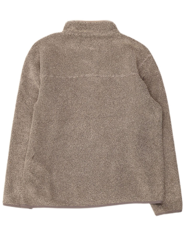 Marks & Spencer Felpa con collo con zip da uomo Maglione grande poliestere grigio