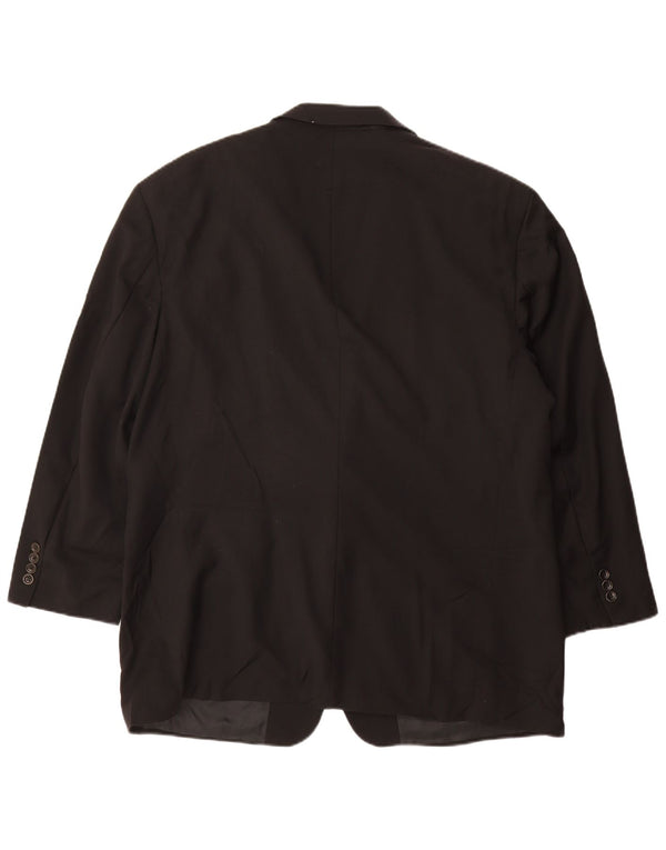 Giacca blazer da uomo a 2 bottoni HUGO BOSS EU 56 3XL nera in lana vergine