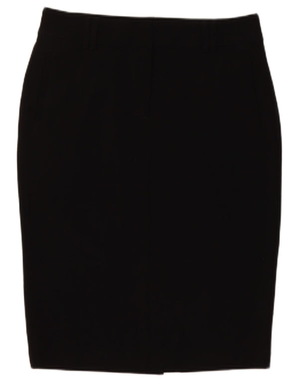 Gonna a tubino da donna Marks & Spencer UK 12 media W30 poliestere nero