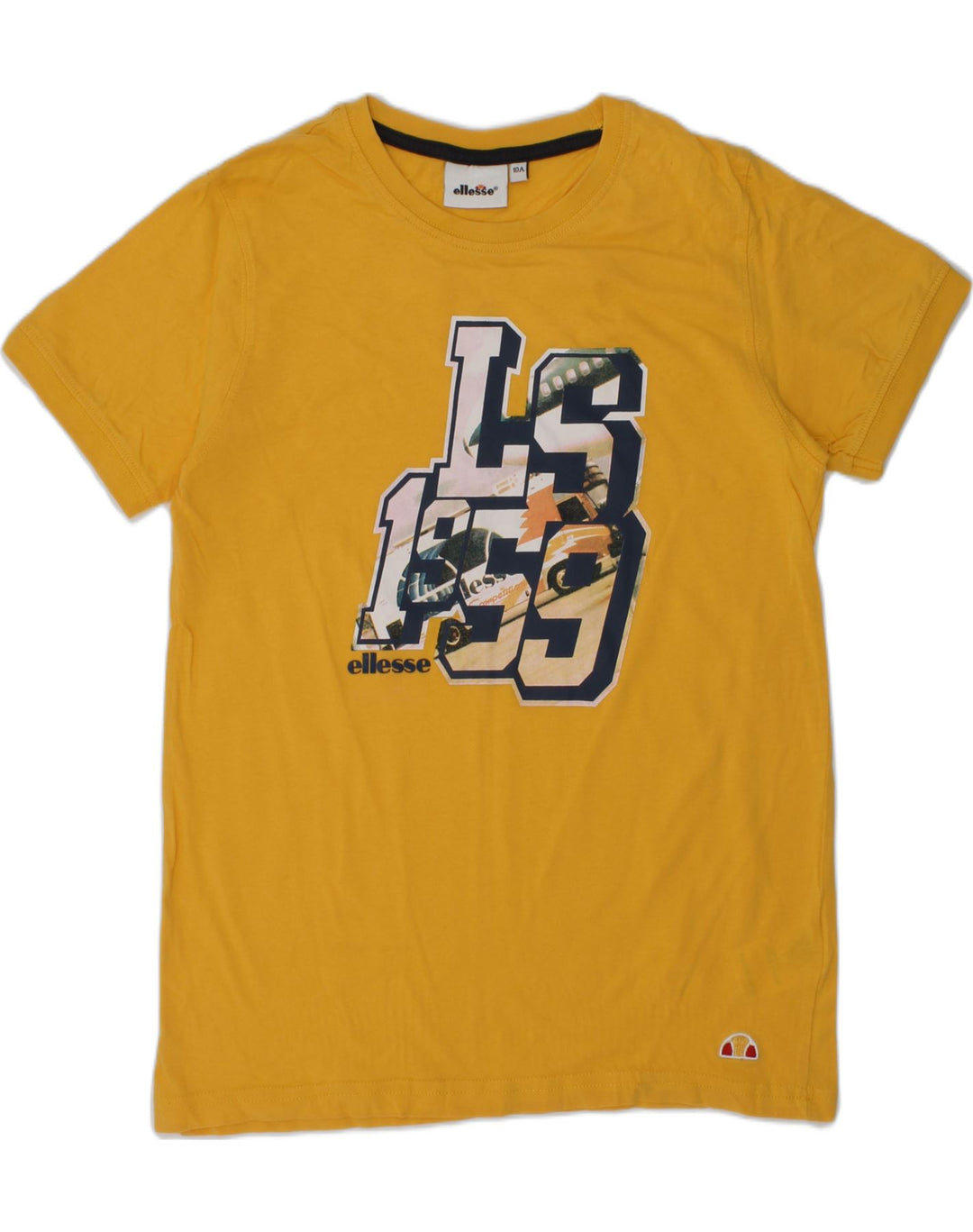 ELLESSE Boys Graphic T-Shirt Top 9-10 Years Yellow Cotton | Vintage Ellesse | Thrift | Second-Hand Ellesse | Used Clothing | Messina Hembry 
