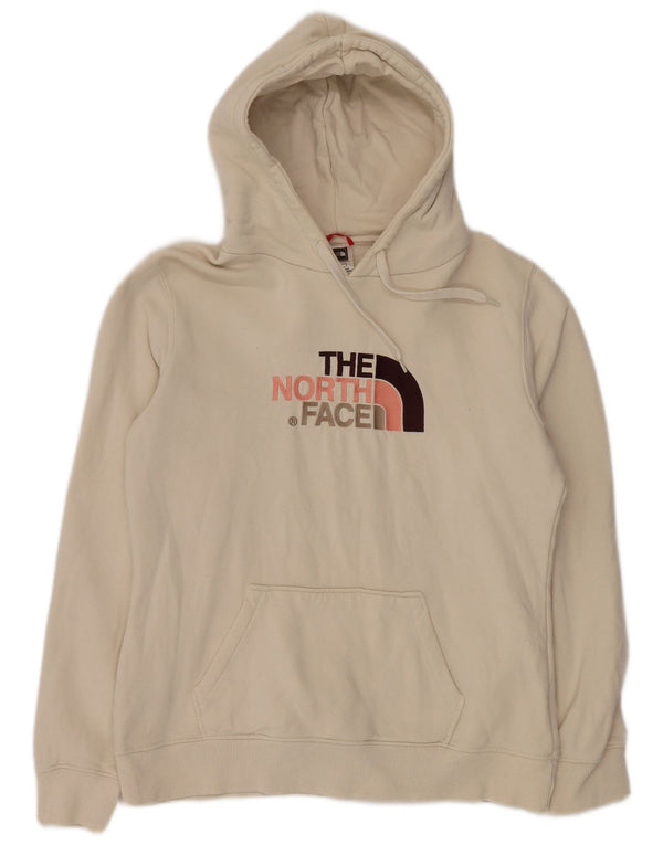 Felpa con cappuccio grafica da donna The North Face UK 16 Large in cotone bianco sporco