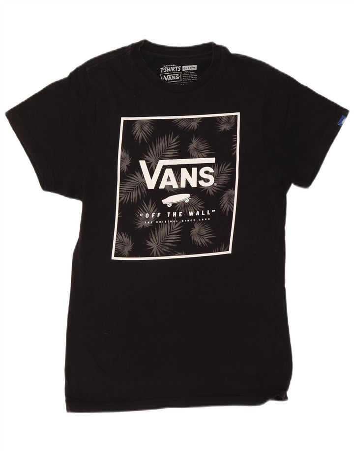 T-shirt grafica personalizzata da uomo VANS Top piccola in cotone nero