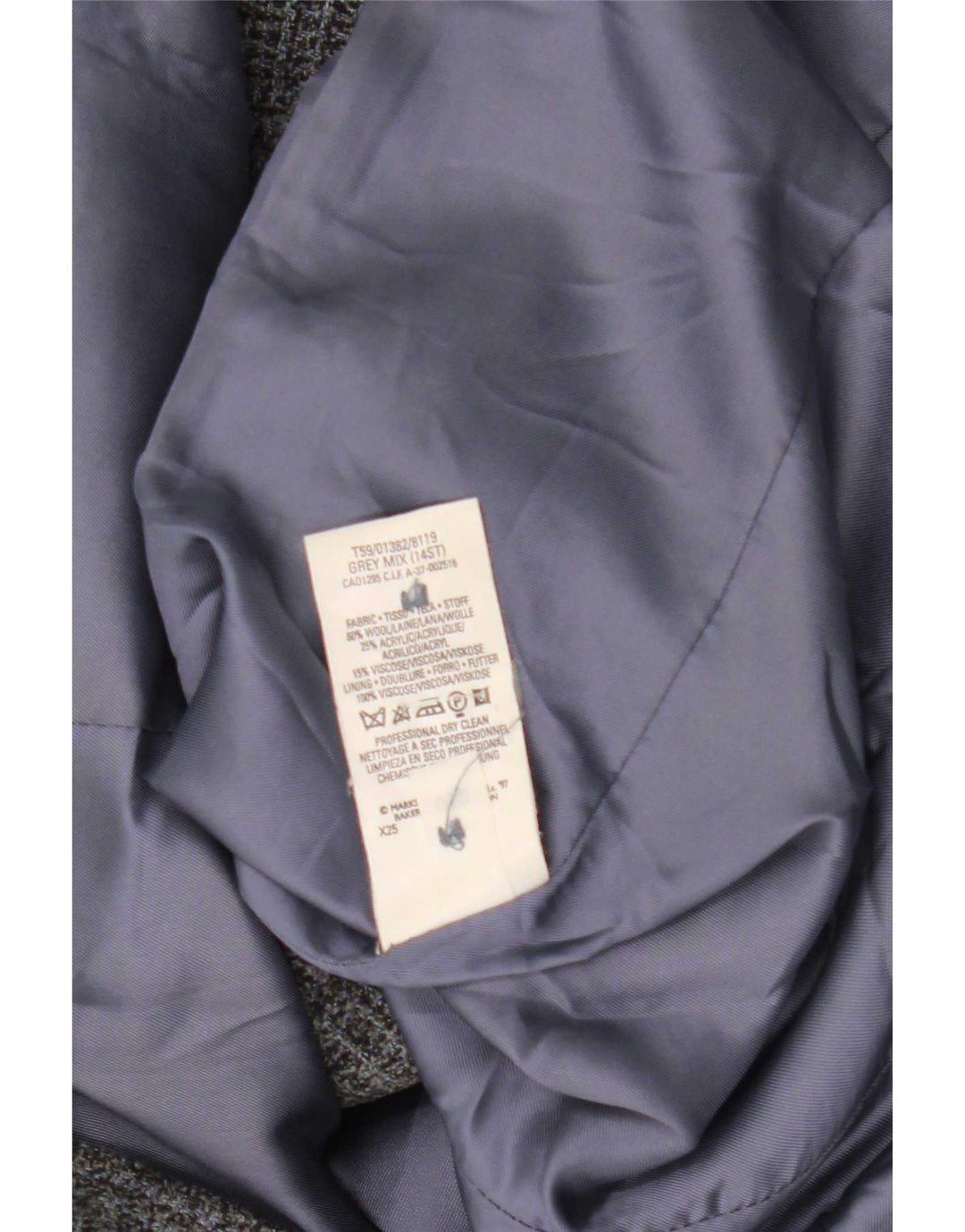 Giacca blazer da donna Marks & Spencer vestibilità standard UK 14 Grigio medio