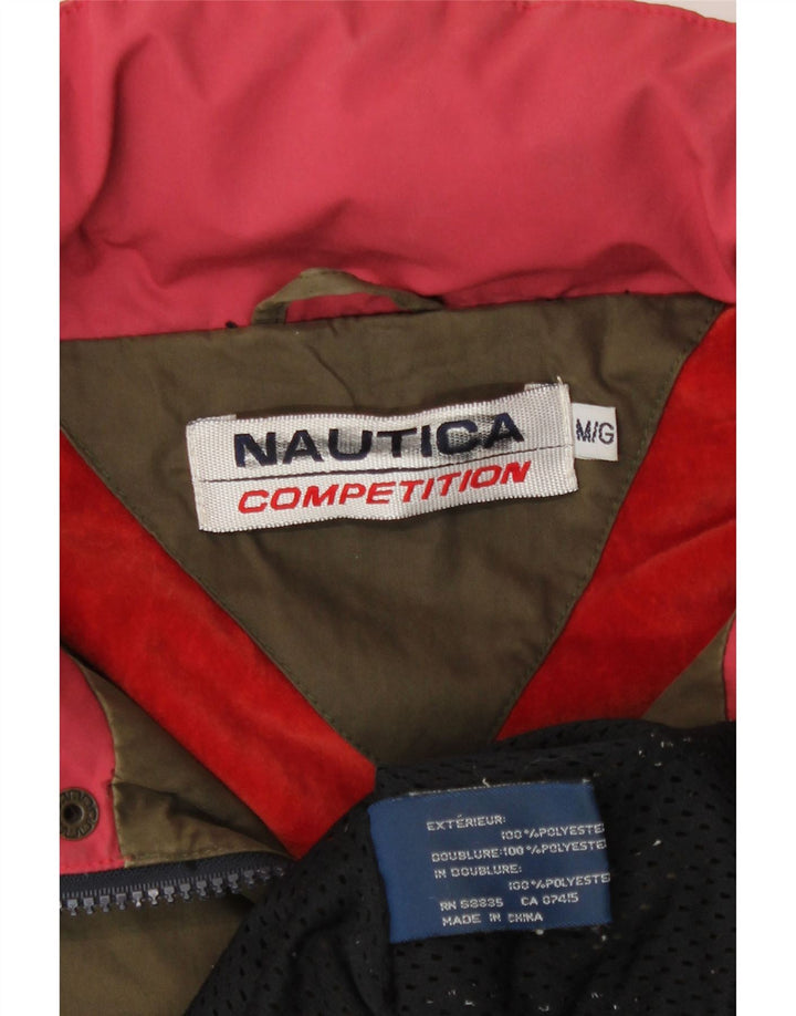 Giacca antipioggia con cappuccio grafica da uomo Nautica UK 38 poliestere kaki medio
