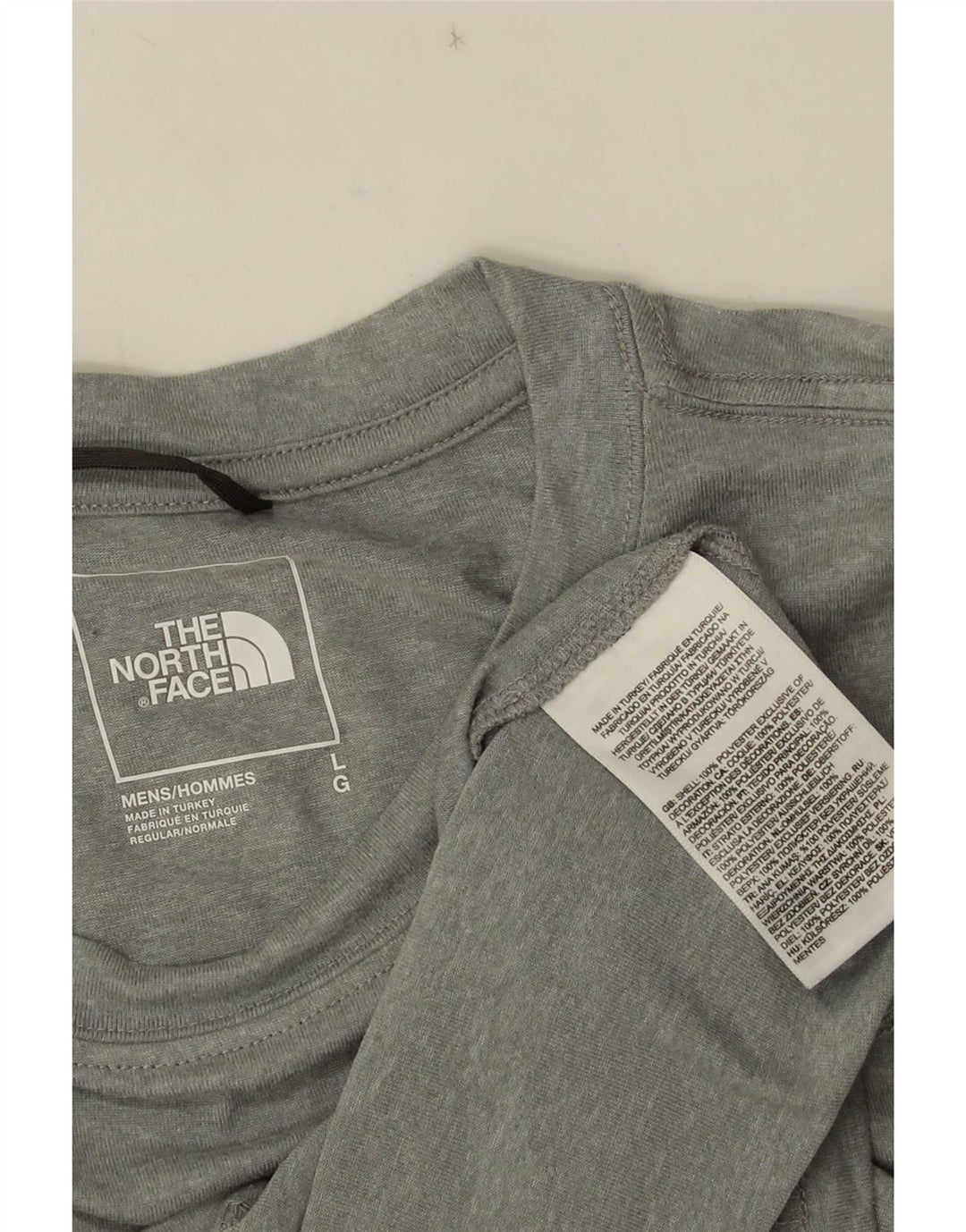 T-shirt da uomo The North Face Top grande in poliestere grigio