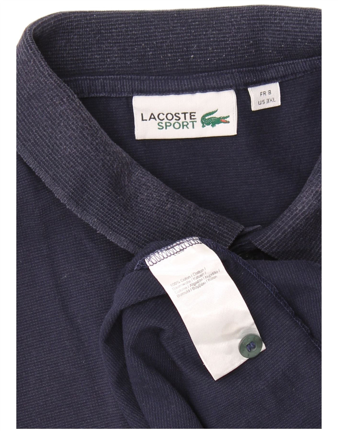 Polo da uomo LACOSTE taglia 8 3XL cotone blu navy