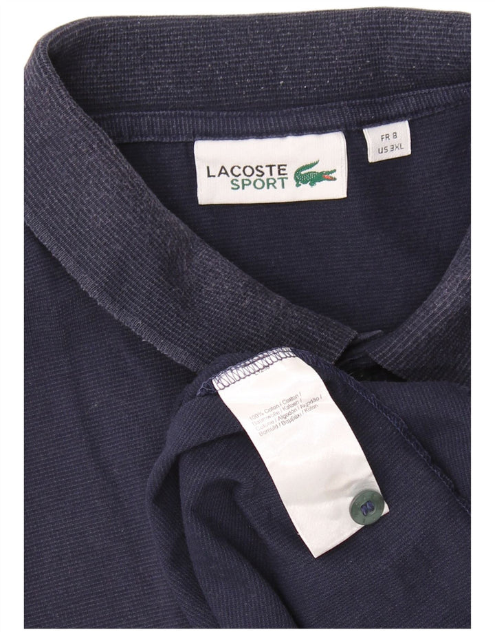 Polo da uomo LACOSTE taglia 8 3XL cotone blu navy