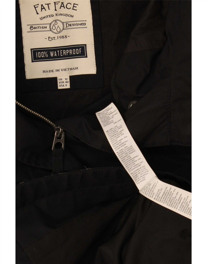 Giacca Parka con cappuccio da donna Fat Face UK 12 cotone nero medio