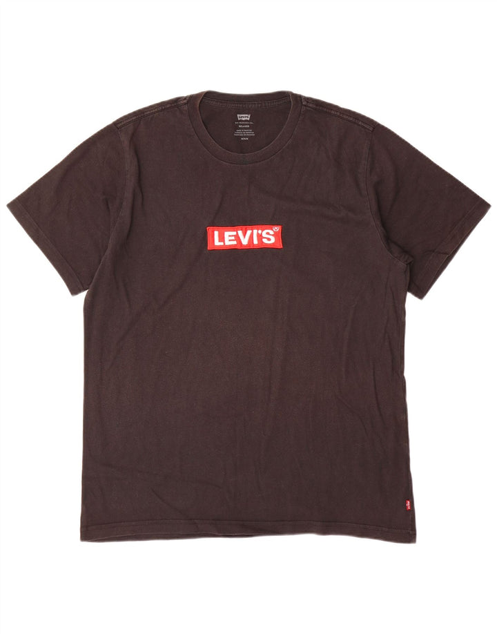T-shirt grafica rilassata da uomo Levi's Top nera media