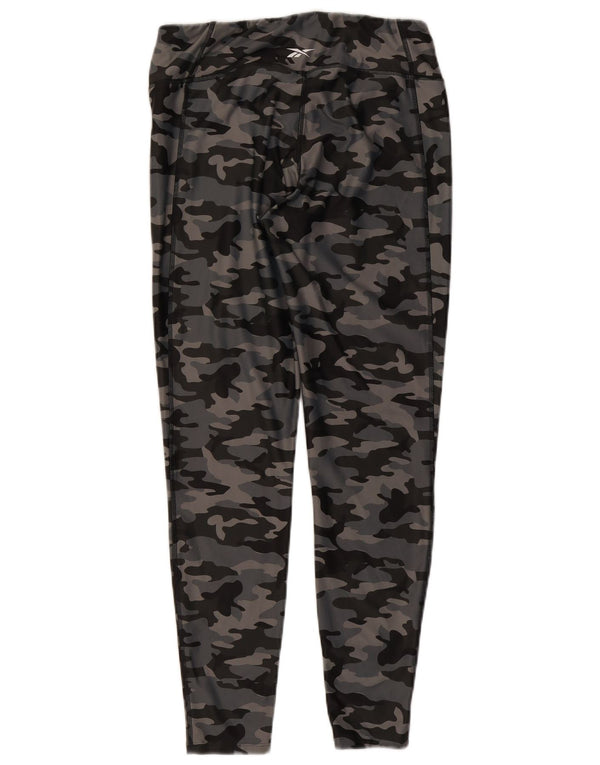 Leggings Reebok da donna UK 16/18 Large Poliestere mimetico grigio