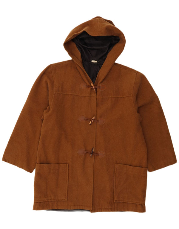 Montgomery con cappuccio da donna vintage UK 14 grande marrone