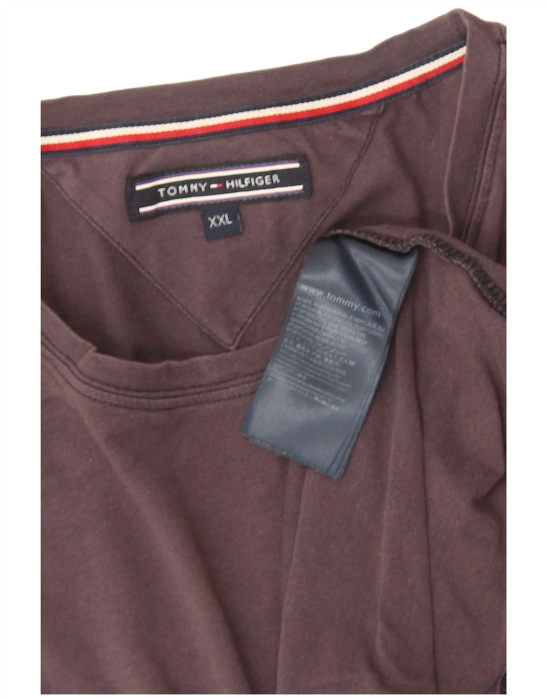 T-shirt da uomo Tommy Hilfiger Top 2XL cotone marrone