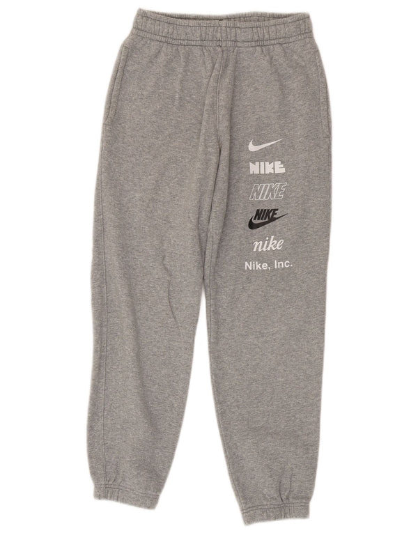 Pantaloni da tuta con grafica Nike da ragazzo, pantaloni da jogging, 12-13 anni, grandi, grigio screziato