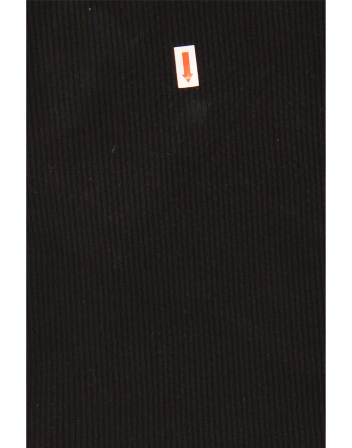 Top corto da donna Zara a maniche lunghe UK 8 piccolo in viscosa nera
