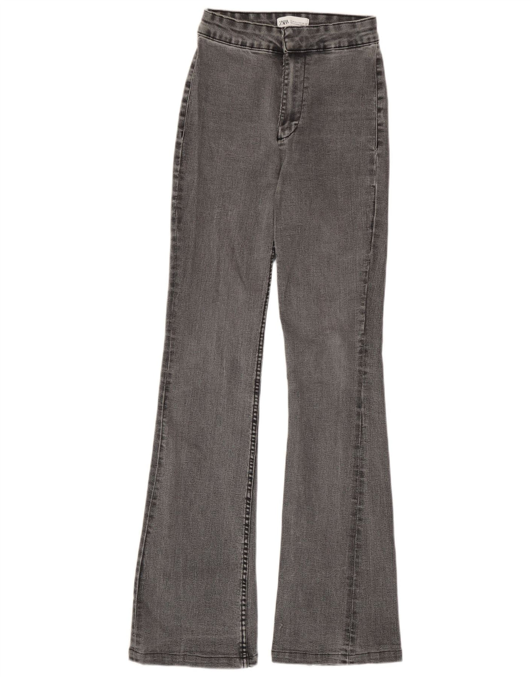Jeans svasati a vita alta da donna Zara EU 34 2XS W24 L31 Grigio