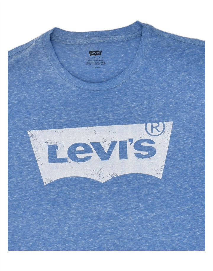 LEVI'S Mens Graphic T-Shirt Top Small Blue Vintage Levi's and Second-Hand Levi's from Messina Hembry 