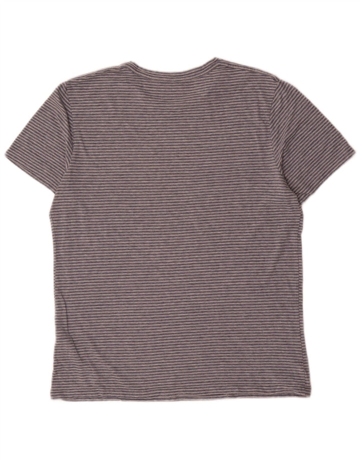 Maglietta da uomo All Saints Top a righe grigie grandi