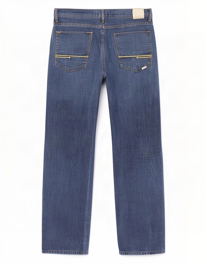 Jeans dritti da uomo Bench W38 L32 in cotone blu