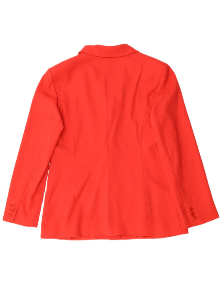 Giacca blazer a 3 bottoni da donna Max Mara UK 12 lana rossa media