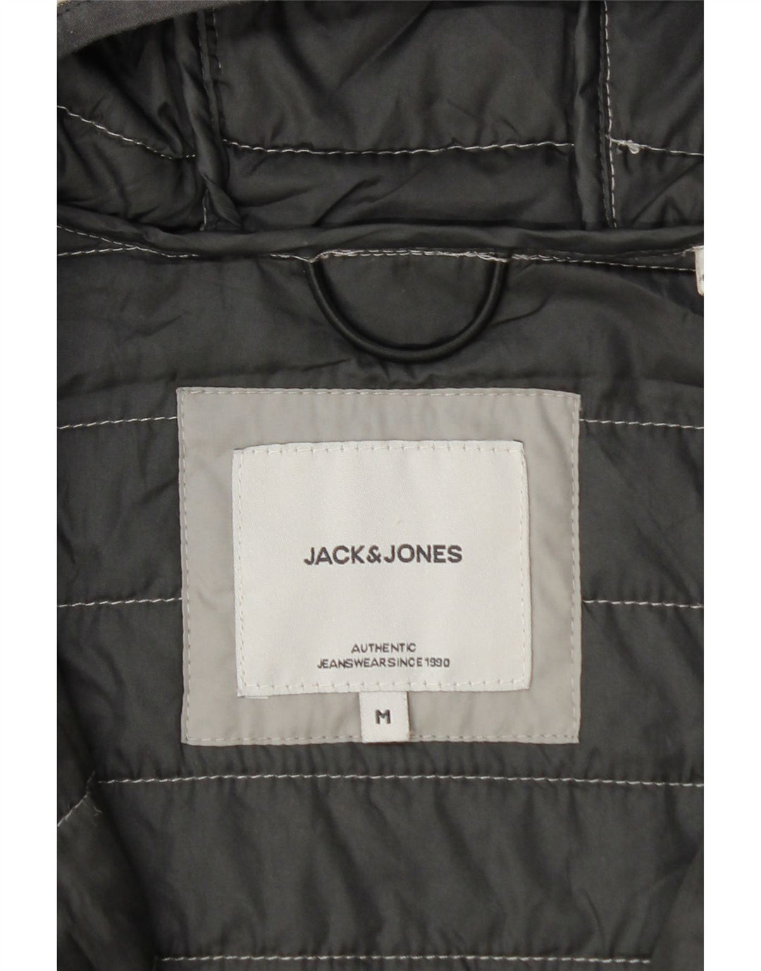 Giacca imbottita con cappuccio da uomo Jack & Jones UK 38 Colorblock grigio medio