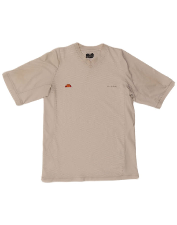 T-shirt da uomo Ellesse Top in poliestere bianco medio