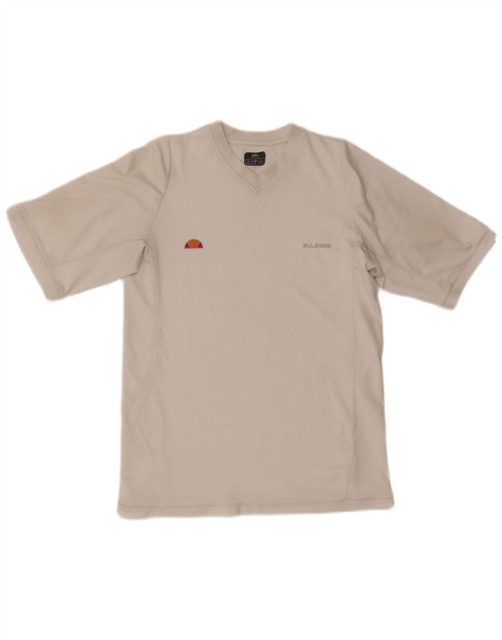 T-shirt da uomo Ellesse Top in poliestere bianco medio