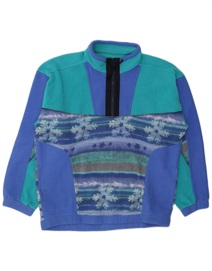 Maglione in pile da uomo con zip e collo COLMAR 2XL Blu Fair Isle