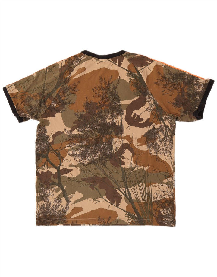 T-shirt da uomo Adidas Top grande in cotone mimetico multicolore