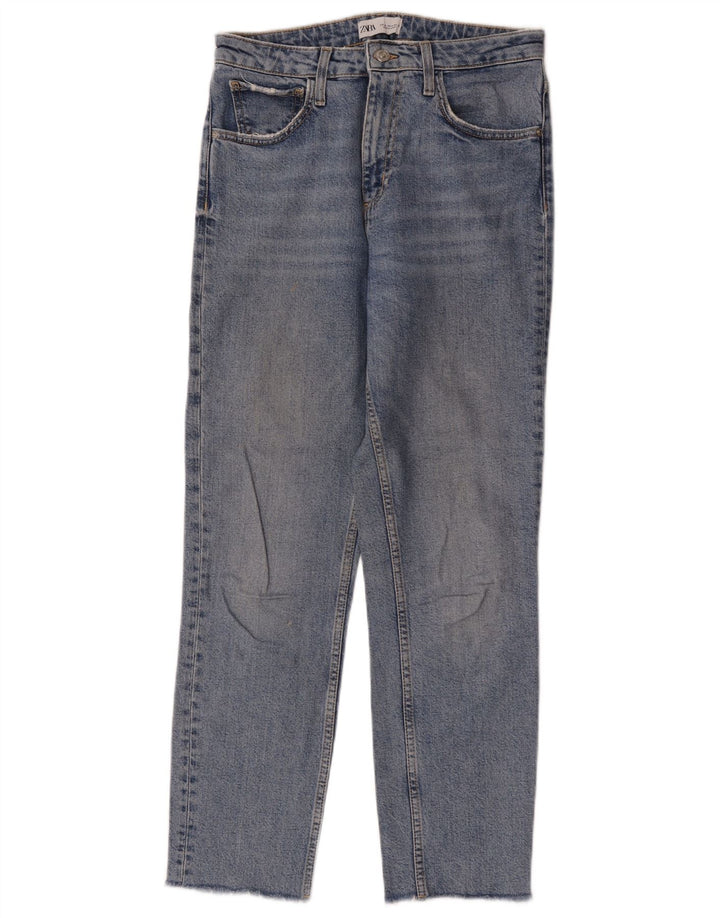 Jeans dritti da donna Zara EU 38 piccoli W28 L28 blu